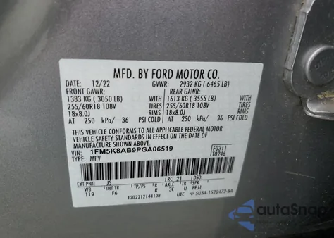 2023 Ford Explorer Police Interceptor from USA, damaged, VIN 1FM5K8AB9PGA06519